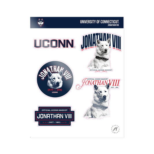 UConn - Huskies Mascot : Jonathan VIII - Sticker Sheet-0