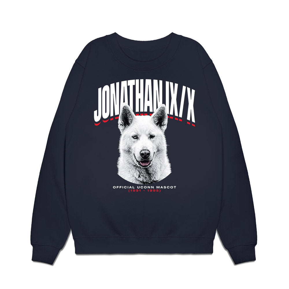 UConn - Huskies Mascot : Jonathan IX/X - Hero Premium Crewneck Sweatshirt-0
