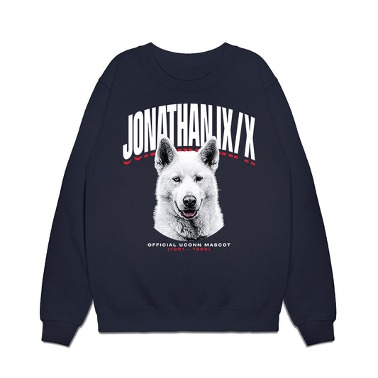 UConn - Huskies Mascot : Jonathan IX/X - Hero Premium Crewneck Sweatshirt-0