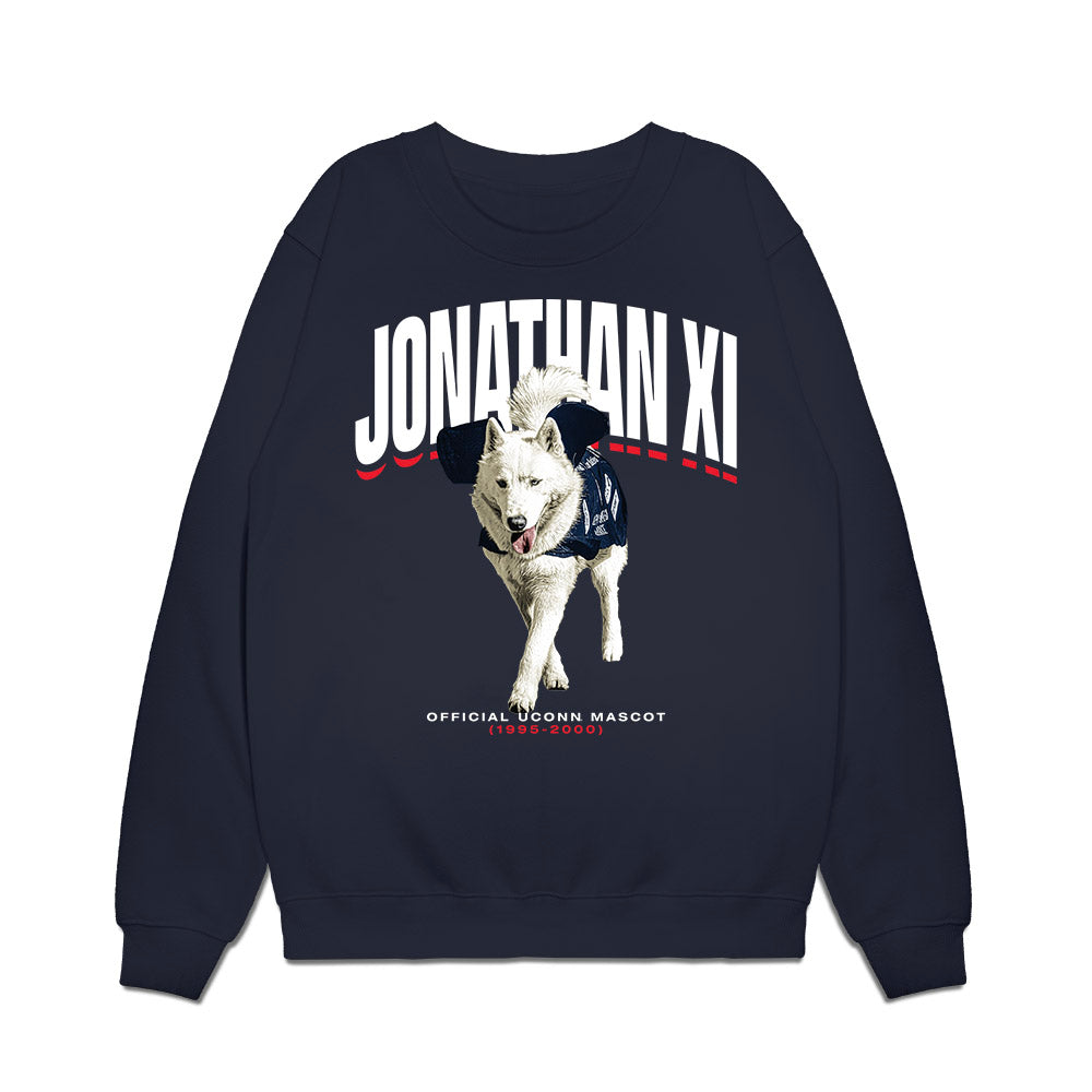 UConn - Huskies Mascot : Jonathan XI - Hero Premium Crewneck Sweatshirt-0
