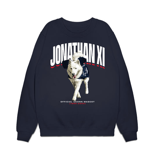 UConn - Huskies Mascot : Jonathan XI - Hero Premium Crewneck Sweatshirt-0