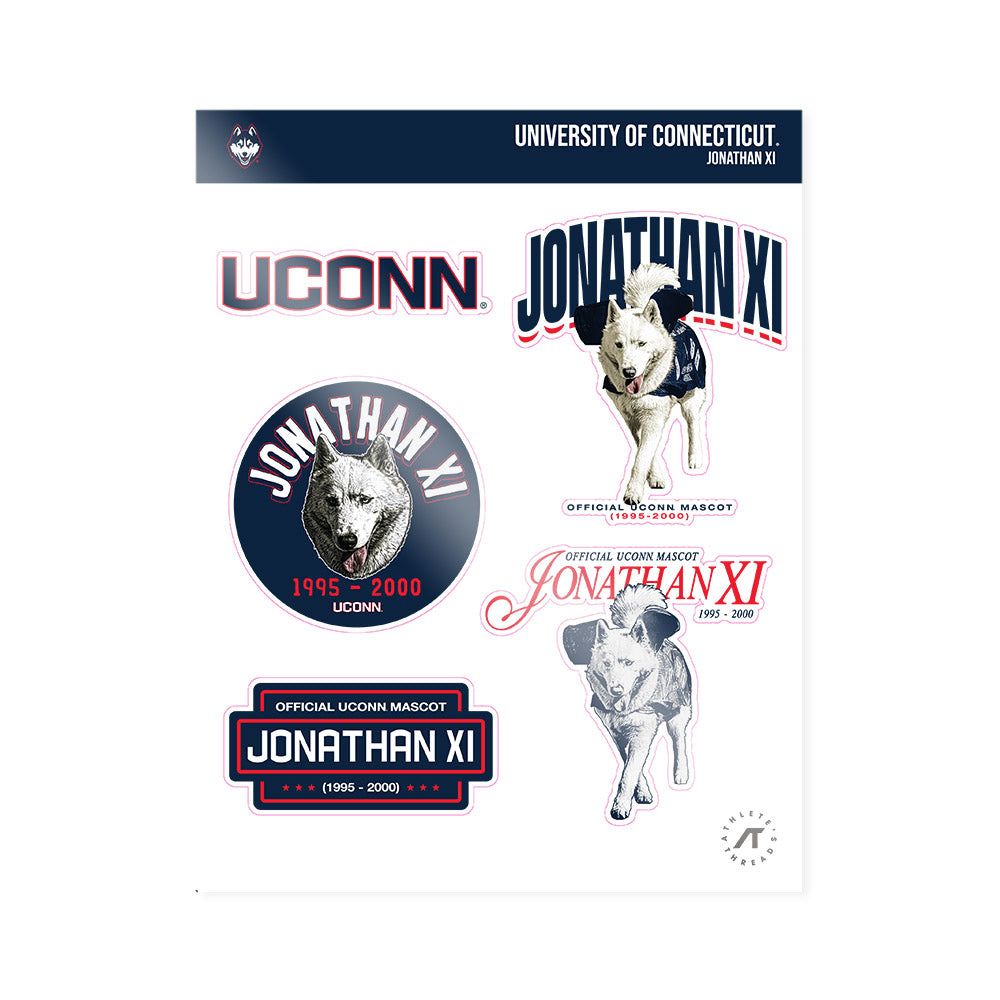 UConn - Huskies Mascot : Jonathan XI - Sticker Sheet-0