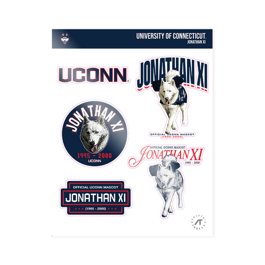 UConn - Huskies Mascot : Jonathan XI - Sticker Sheet-0