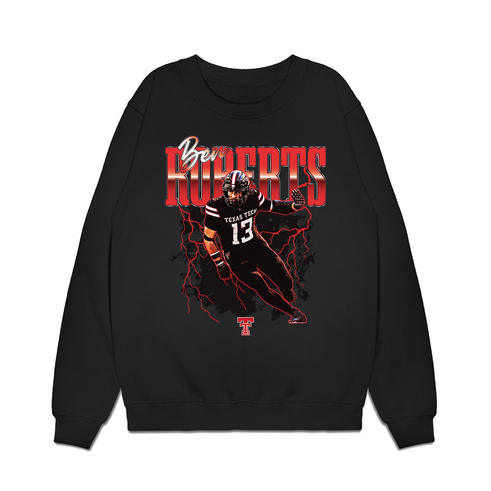 Texas Tech - NCAA Football : Ben Roberts - Collage Premium Crewneck Sweatshirt-0