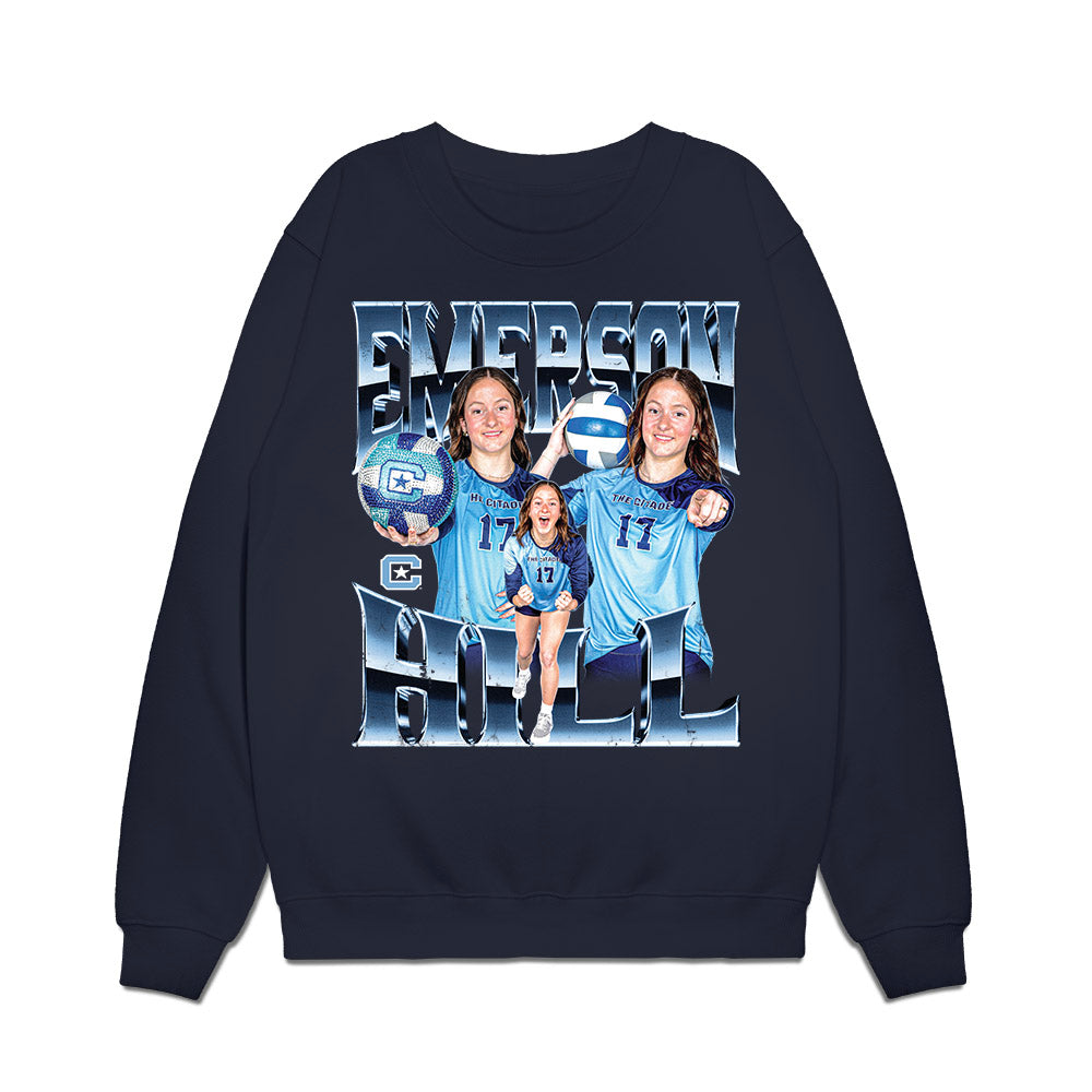 The Citadel - NCAA Women's Volleyball : Emerson Hill - Collage Premium Crewneck Sweatshirt-0