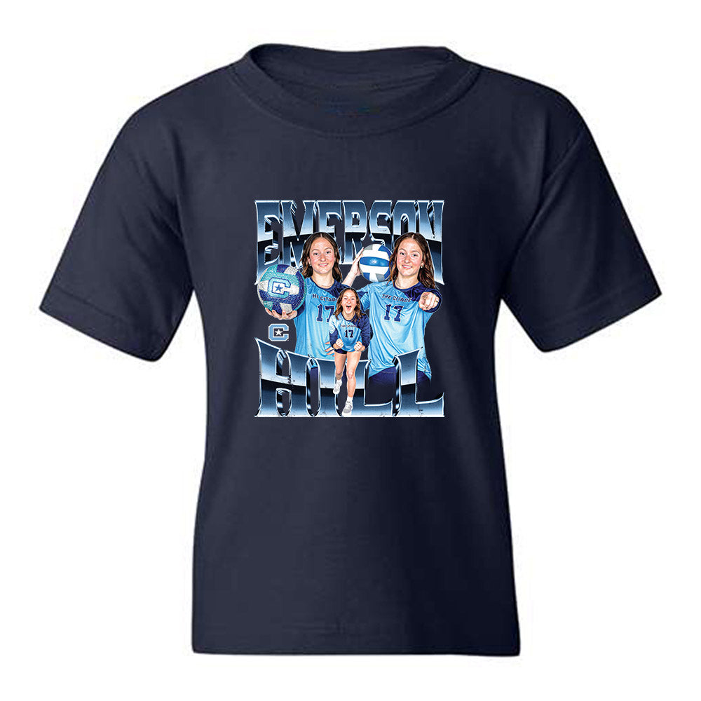 The Citadel - NCAA Women's Volleyball : Emerson Hill - Collage Youth T-Shirt-0