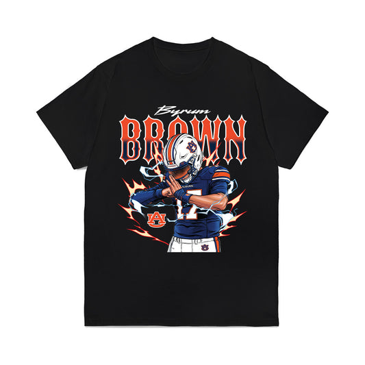 Auburn - NCAA Football : Byrum Brown - Caricature Comfort Colors T-Shirt-0