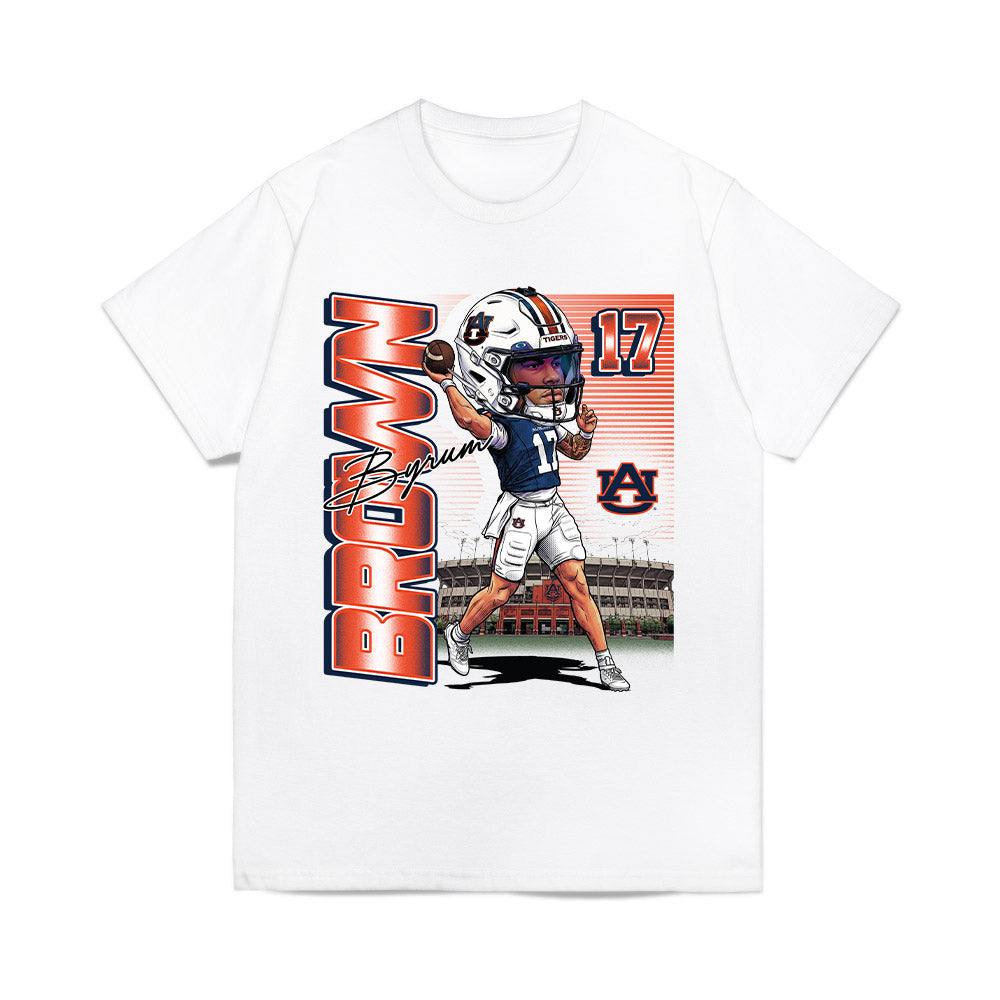 Auburn - NCAA Football : Byrum Brown - Caricature Comfort Colors T-Shirt-0
