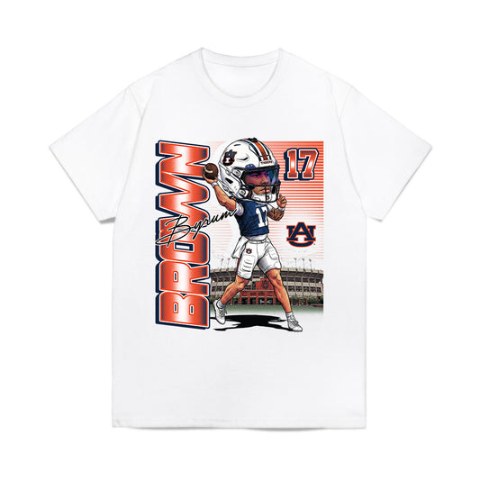 Auburn - NCAA Football : Byrum Brown - Caricature Comfort Colors T-Shirt-0