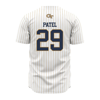 Georgia Tech - NCAA Baseball : Mason Patel - Pinstripe Jersey-1