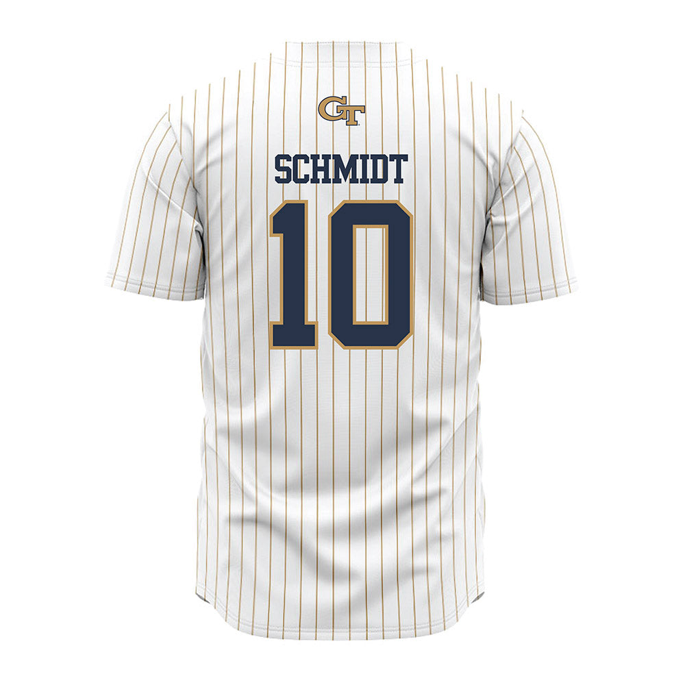 Georgia Tech - NCAA Baseball : Kent Schmidt - Pinstripe Jersey-1