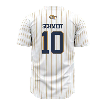 Georgia Tech - NCAA Baseball : Kent Schmidt - Pinstripe Jersey-1