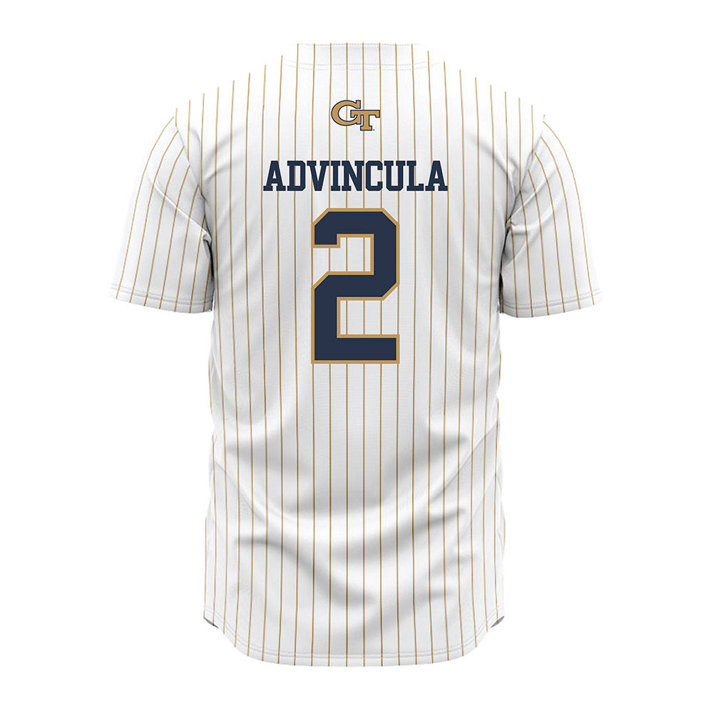 Georgia Tech - NCAA Baseball : Jarren Advincula - Pinstripe Jersey-1