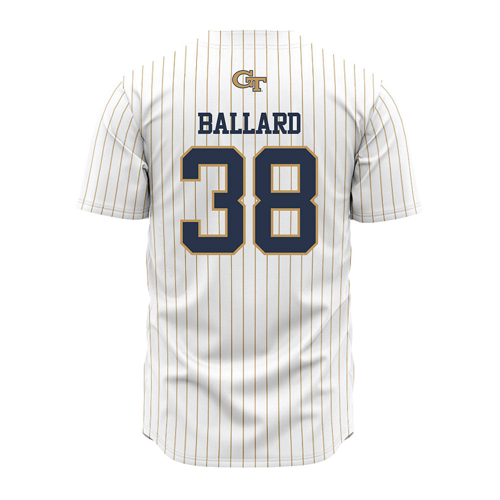 Georgia Tech - NCAA Baseball : Carson Ballard - Pinstripe Jersey-1