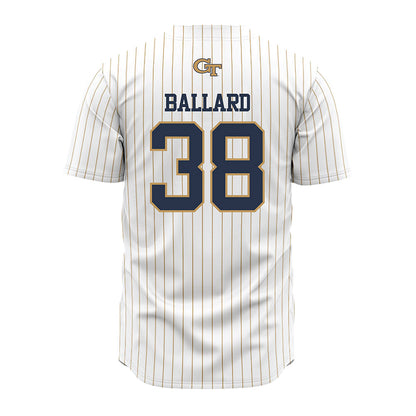 Georgia Tech - NCAA Baseball : Carson Ballard - Pinstripe Jersey-1