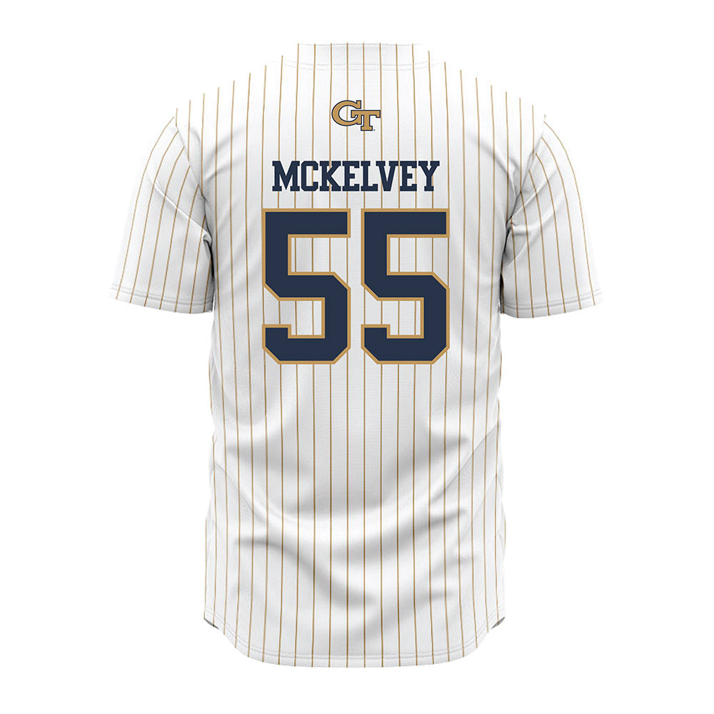 Georgia Tech - NCAA Baseball : Adam Mckelvey - Pinstripe Jersey-1