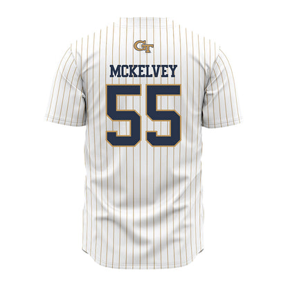 Georgia Tech - NCAA Baseball : Adam Mckelvey - Pinstripe Jersey-1