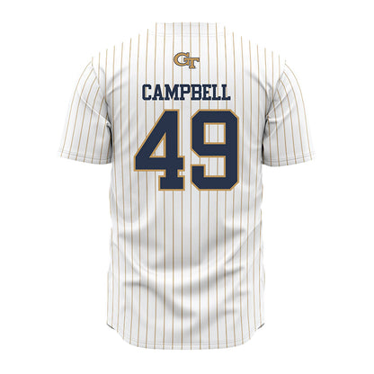 Georgia Tech - NCAA Baseball : Kayden Campbell - Pinstripe Jersey-1
