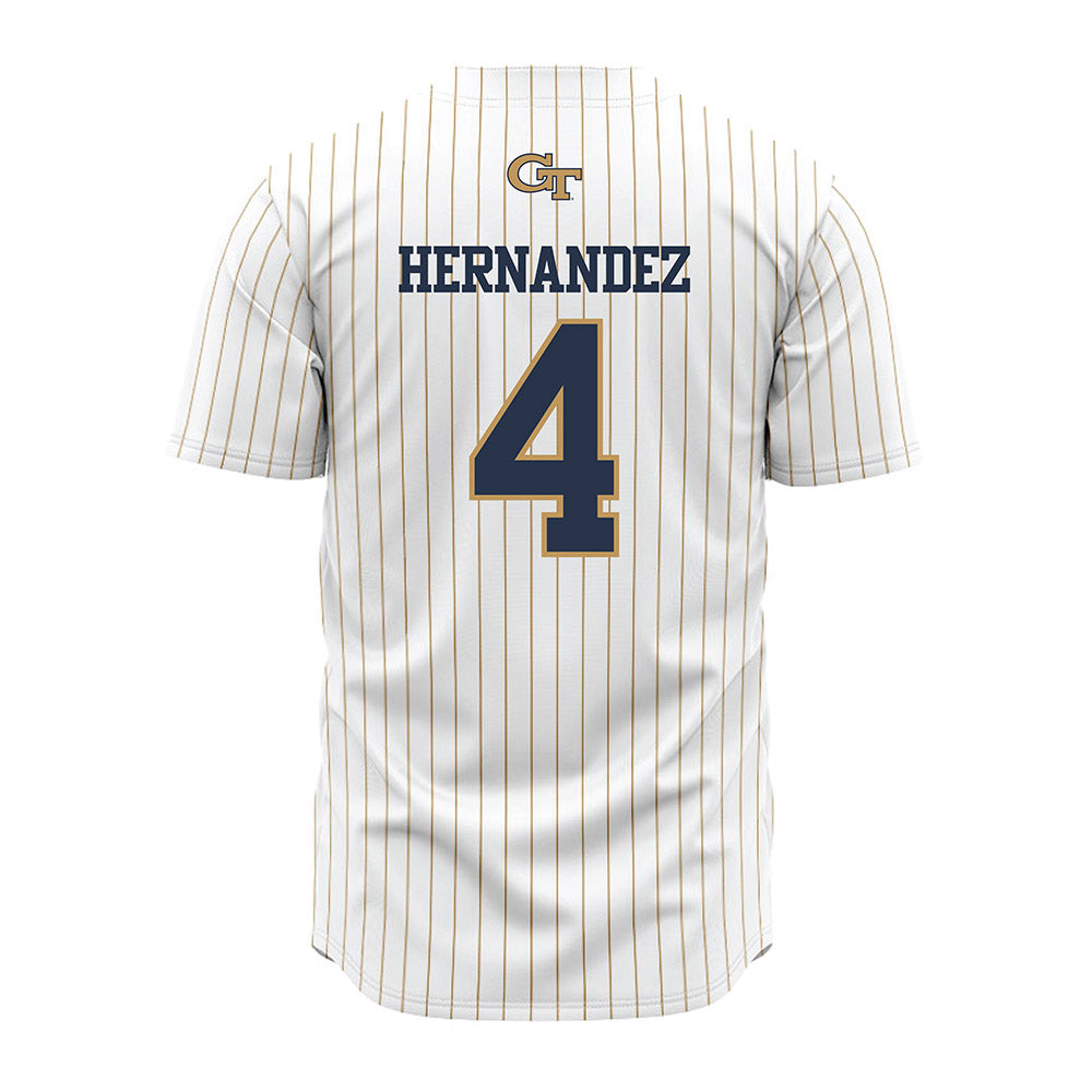 Georgia Tech - NCAA Baseball : Alex Hernandez - Pinstripe Jersey-1
