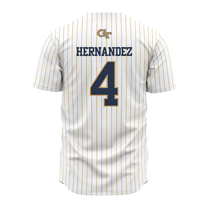 Georgia Tech - NCAA Baseball : Alex Hernandez - Pinstripe Jersey-1