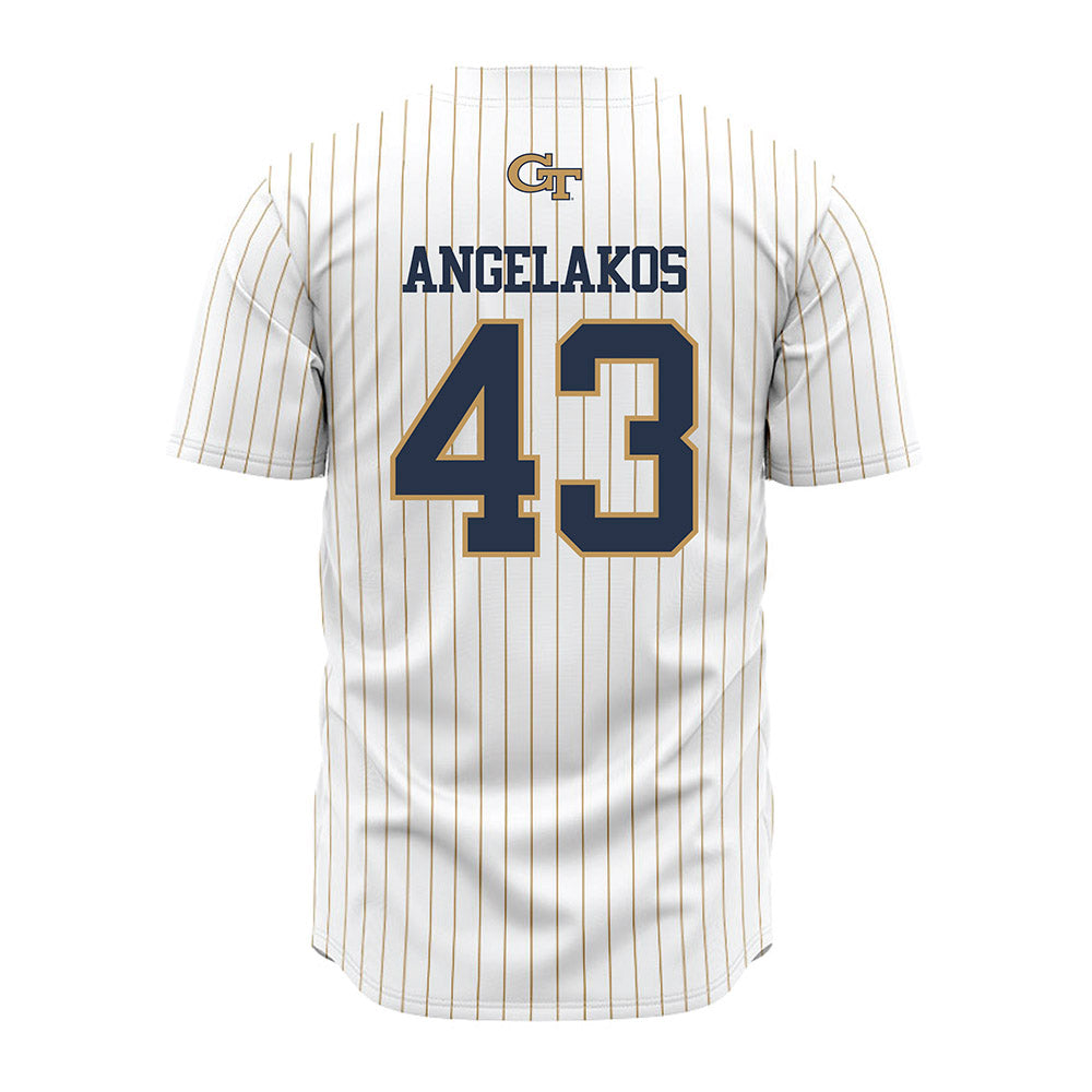 Georgia Tech - NCAA Baseball : Dimitri Angelakos - Pinstripe Jersey-1