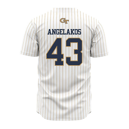 Georgia Tech - NCAA Baseball : Dimitri Angelakos - Pinstripe Jersey-1
