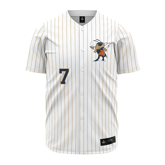 Georgia Tech - NCAA Baseball : Will Baker - Pinstripe Jersey-0