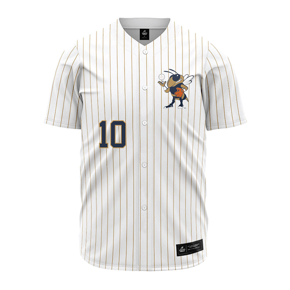 Georgia Tech - NCAA Baseball : Kent Schmiht - Pinstripe Jersey-0