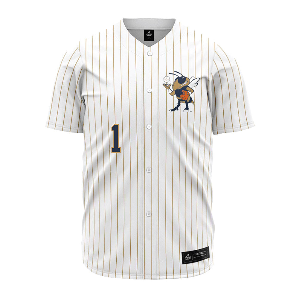 Georgia Tech - NCAA Baseball : Parker Brosius - Pinstripe Jersey-0
