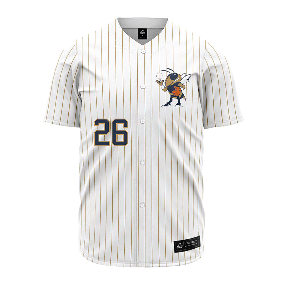 Georgia Tech - NCAA Baseball : Jamie Vicens - Pinstripe Jersey-0