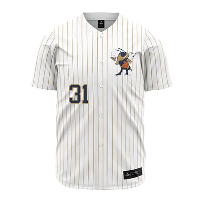 Georgia Tech - NCAA Baseball : Justin Shadek - Pinstripe Jersey-0