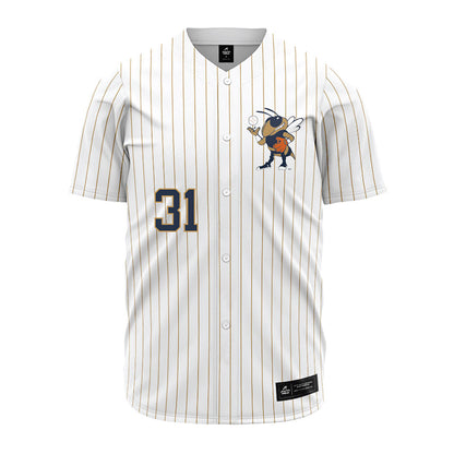 Georgia Tech - NCAA Baseball : Justin Shadek - Pinstripe Jersey-0