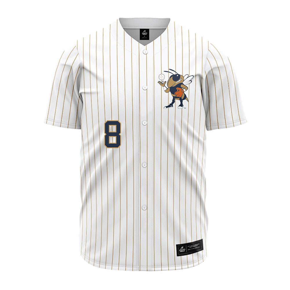 Georgia Tech - NCAA Baseball : Drew Burress - Pinstripe Jersey-0
