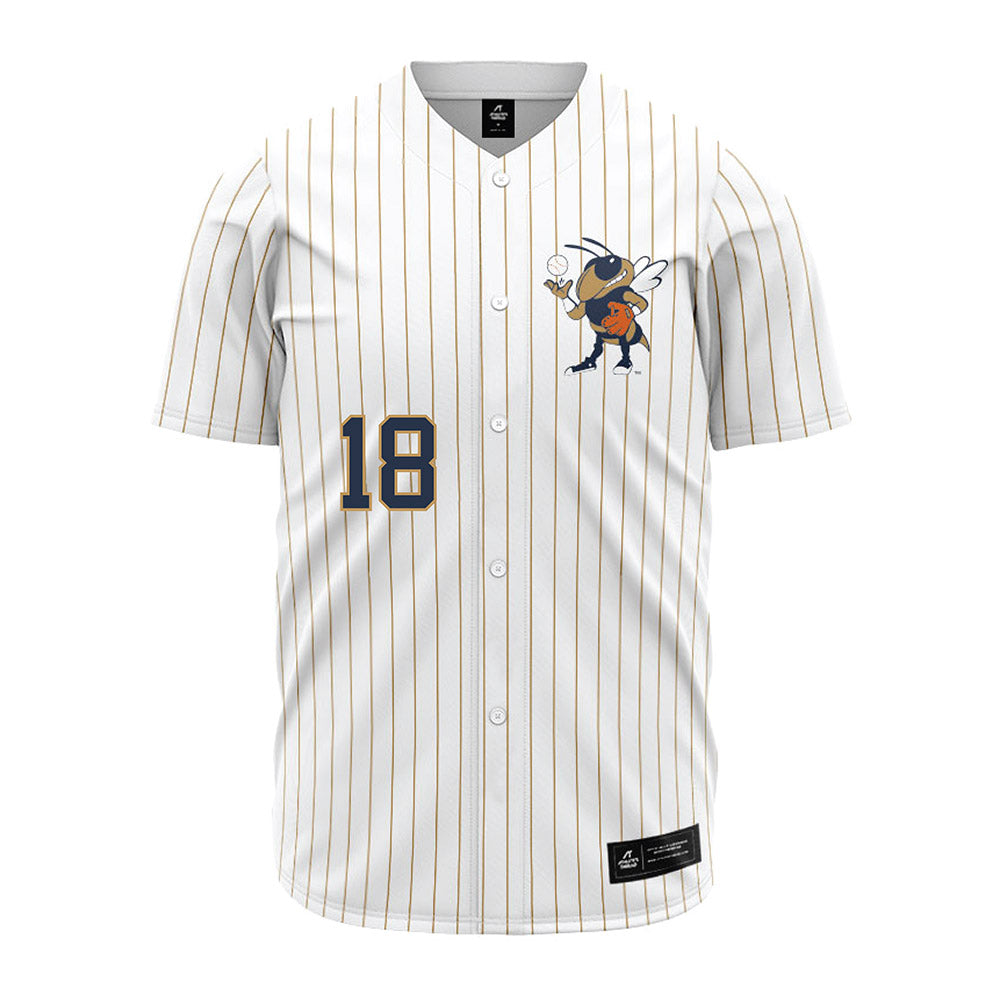 Georgia Tech - NCAA Baseball : Caden Gaudette - Pinstripe Jersey-0