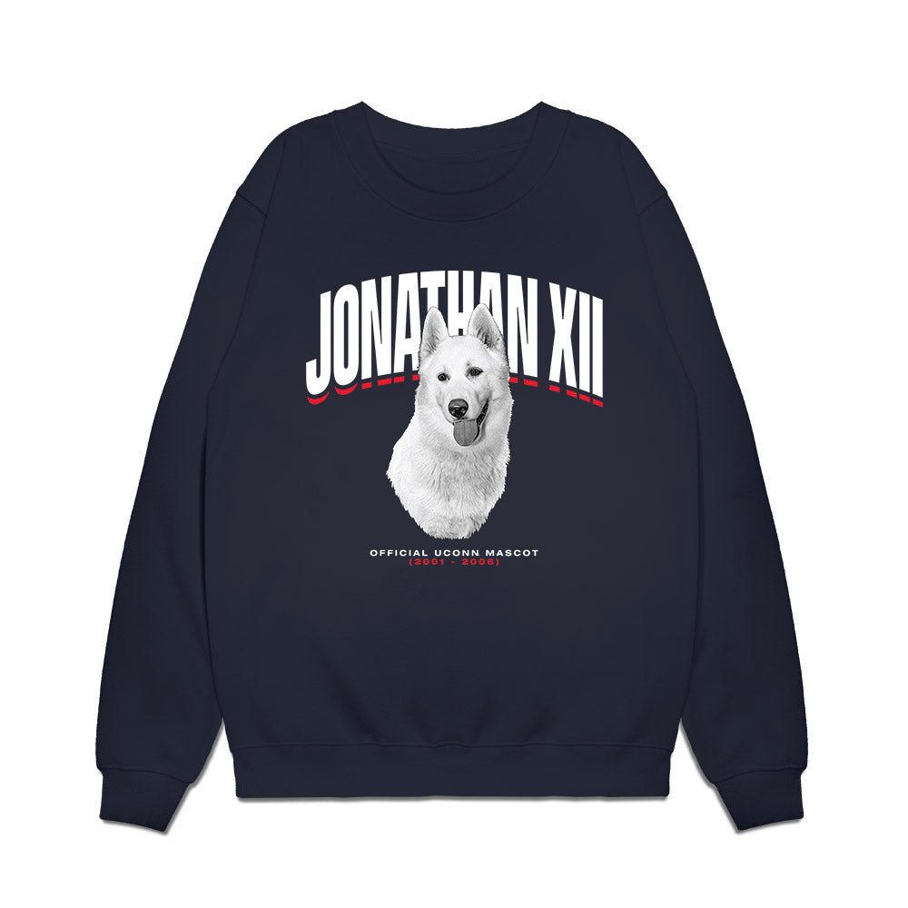 UConn - Huskies Mascot : Jonathan XII - Hero Premium Crewneck Sweatshirt-0
