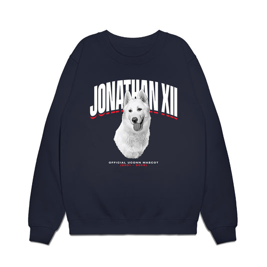 UConn - Huskies Mascot : Jonathan XII - Hero Premium Crewneck Sweatshirt-0