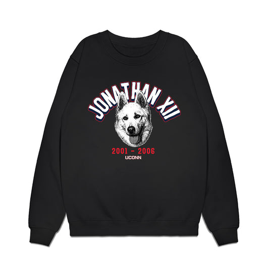 UConn - Huskies Mascot : Jonathan XII - Caricature Premium Crewneck Sweatshirt-0