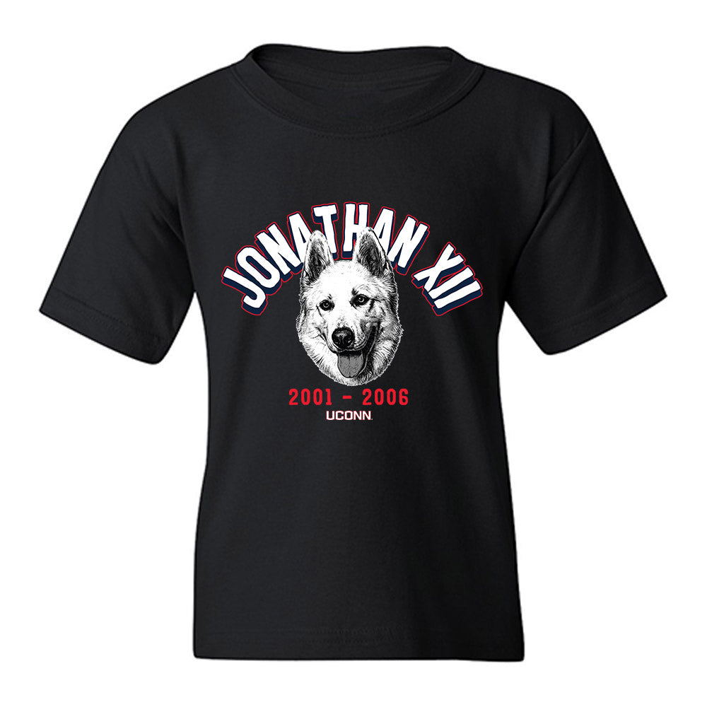 UConn - Huskies Mascot : Jonathan XII - Caricature Youth T-Shirt-0