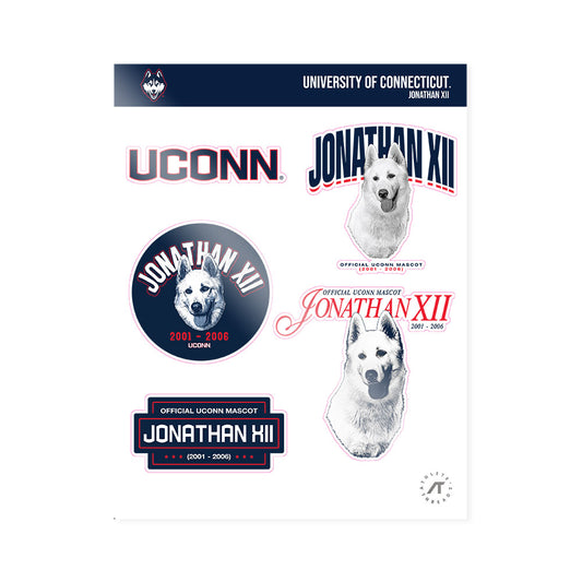 UConn - Huskies Mascot : Jonathan XII - Sticker Sheet-0