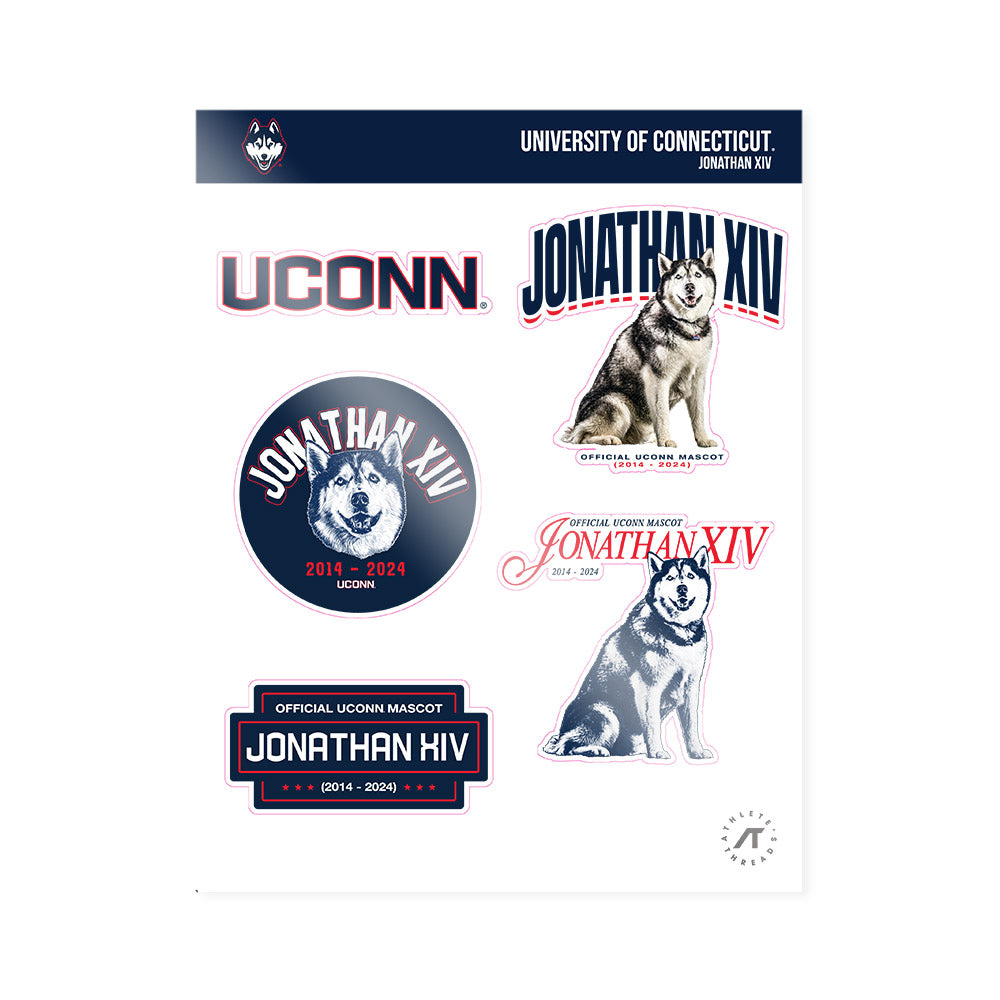 UConn - Huskies Mascot : Jonathan XIV - Sticker Sheet-0