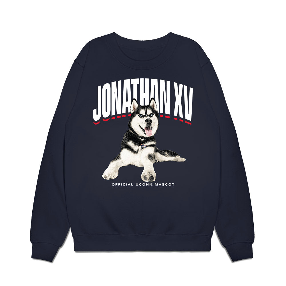 UConn - Huskies Mascot : Jonathan XV - Hero Premium Crewneck Sweatshirt-0