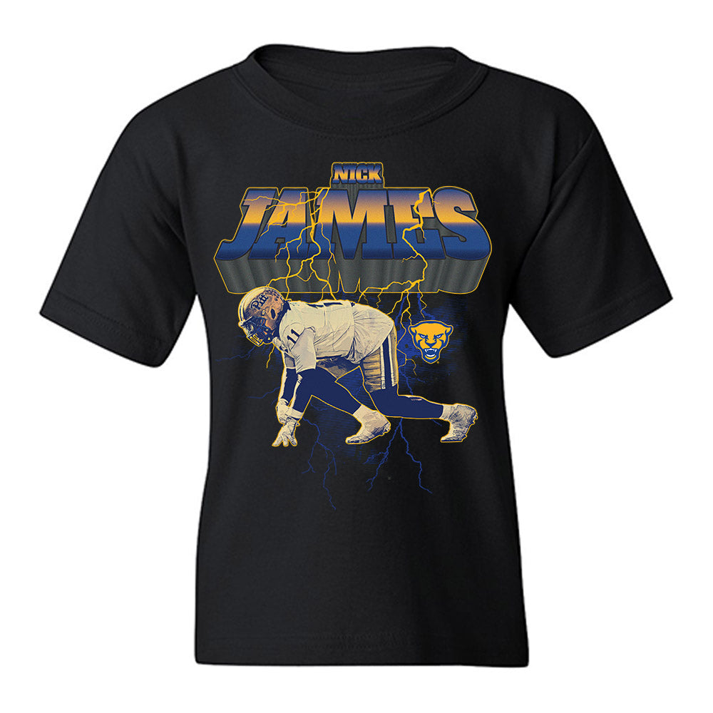 Pittsburgh - NCAA Football : Nick James - Collage Youth T-Shirt-0