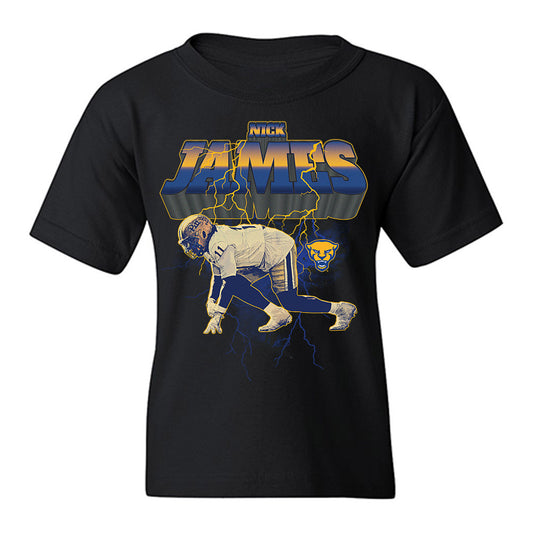 Pittsburgh - NCAA Football : Nick James - Collage Youth T-Shirt-0
