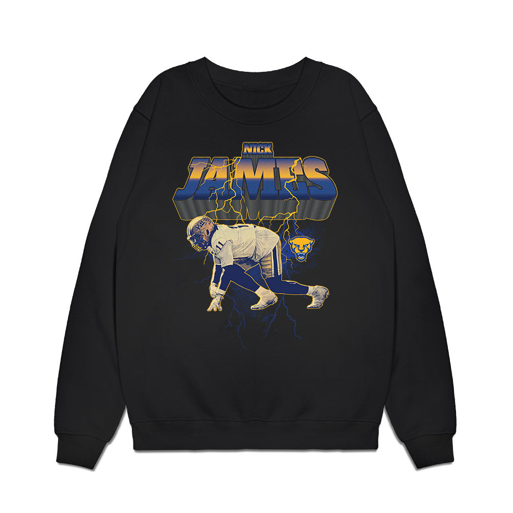 Pittsburgh - NCAA Football : Nick James - Collage Premium Crewneck Sweatshirt-0