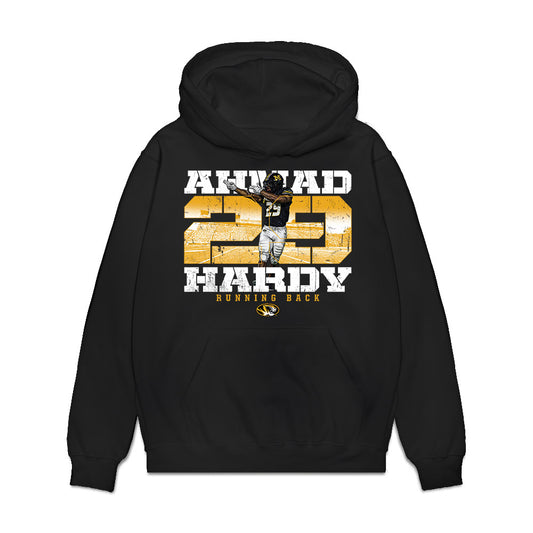 Missouri - NCAA Football : Ahmad Hardy - Collage Premium Hooded Sweatshirt-0