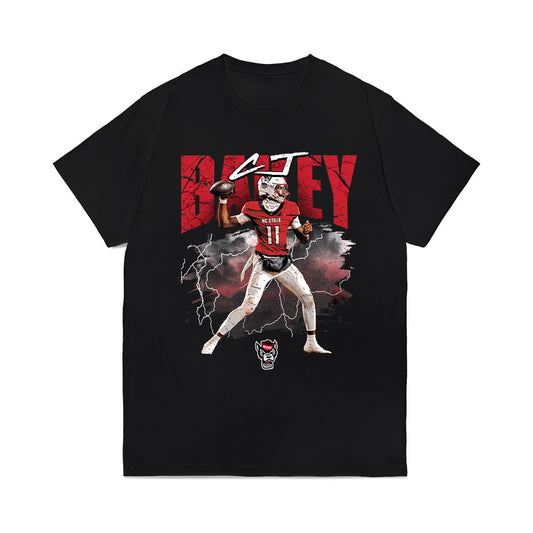 NC State - NCAA Football : CJ Bailey - Collage Comfort Colors T-Shirt-0