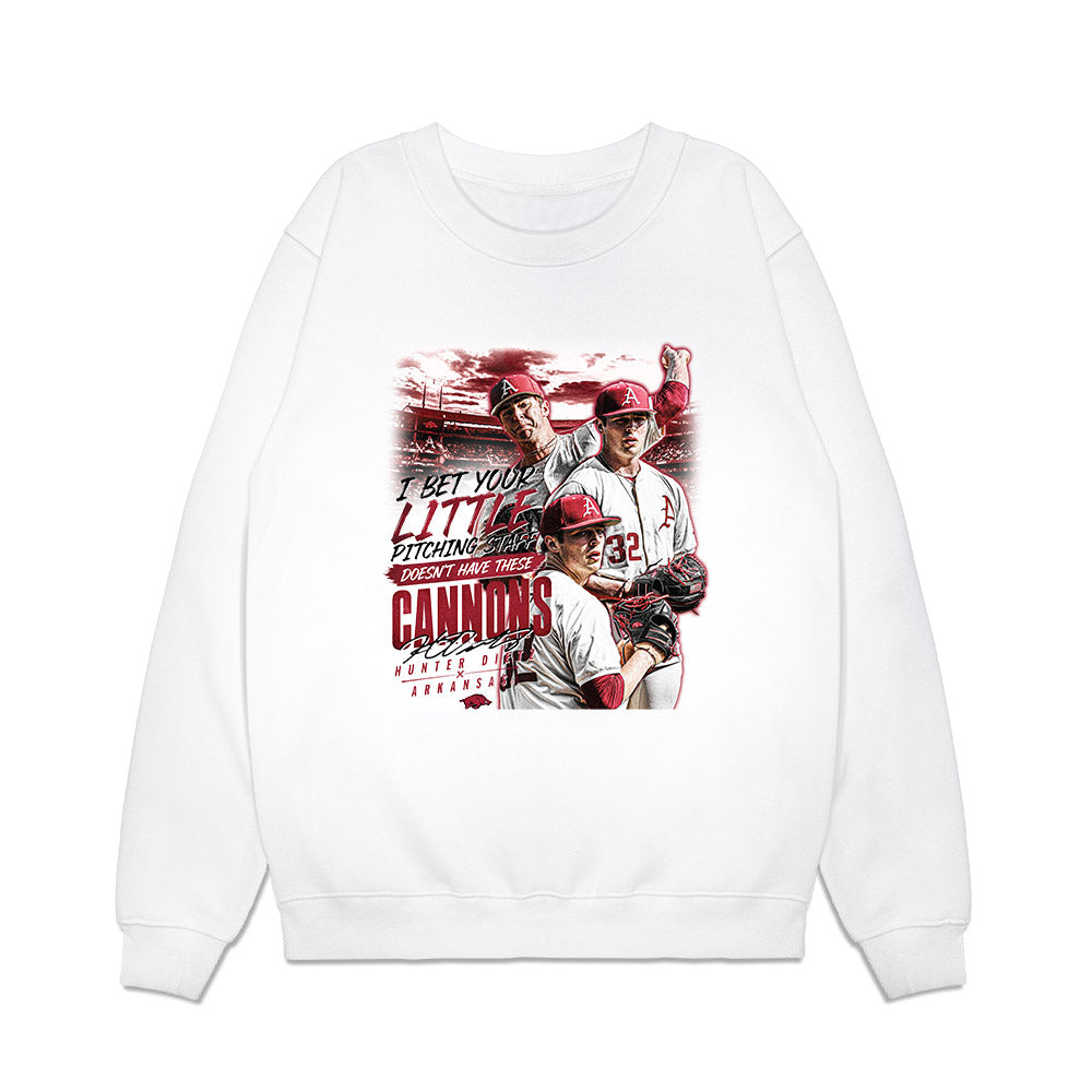 Arkansas - NCAA Baseball : Hunter Dietz - Collage Premium Crewneck Sweatshirt-0