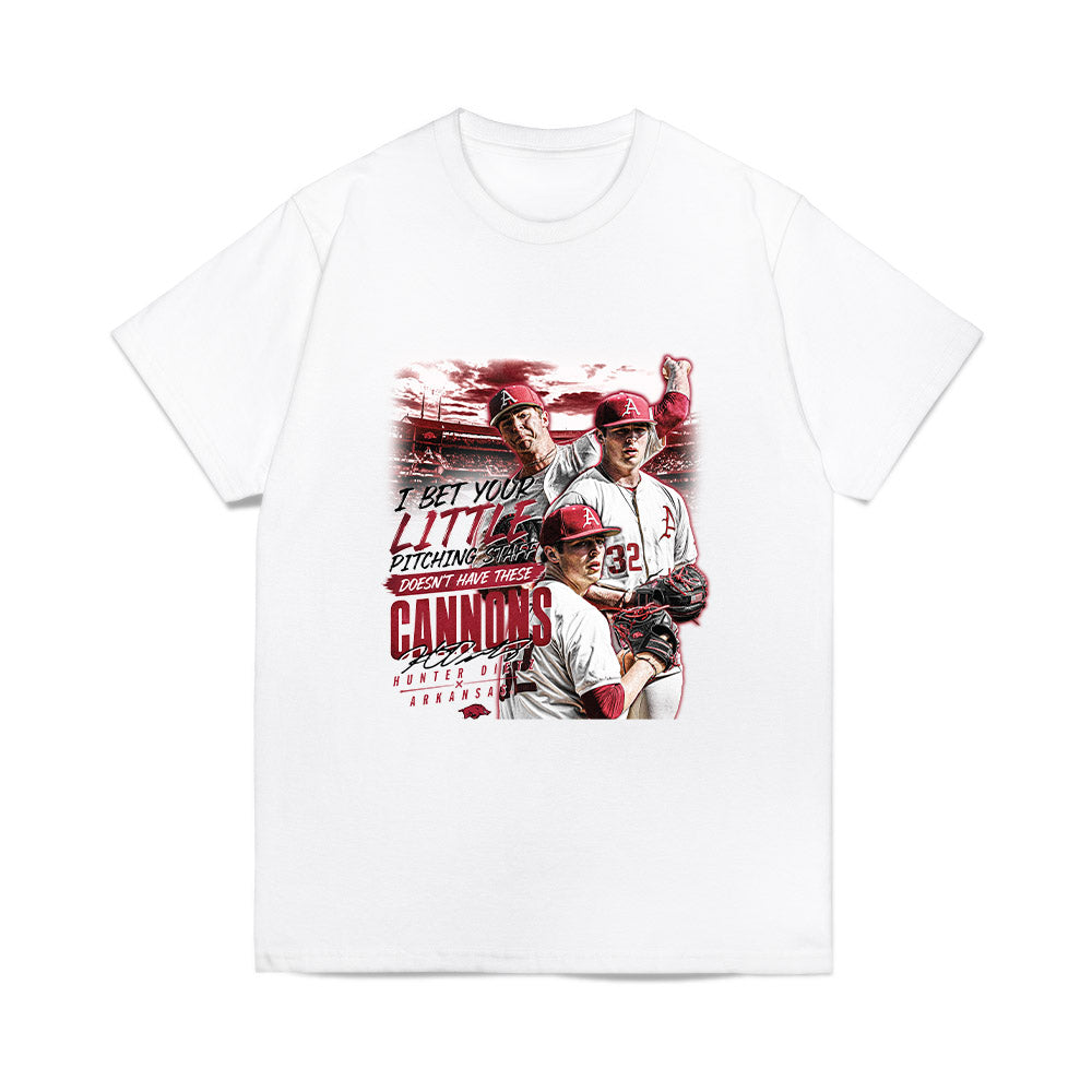 Arkansas - NCAA Baseball : Hunter Dietz - Collage Comfort Colors T-Shirt-0