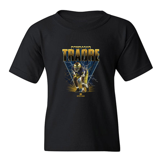 Notre Dame - NCAA Football : Boubacar Traore - Collage Youth T-Shirt-0