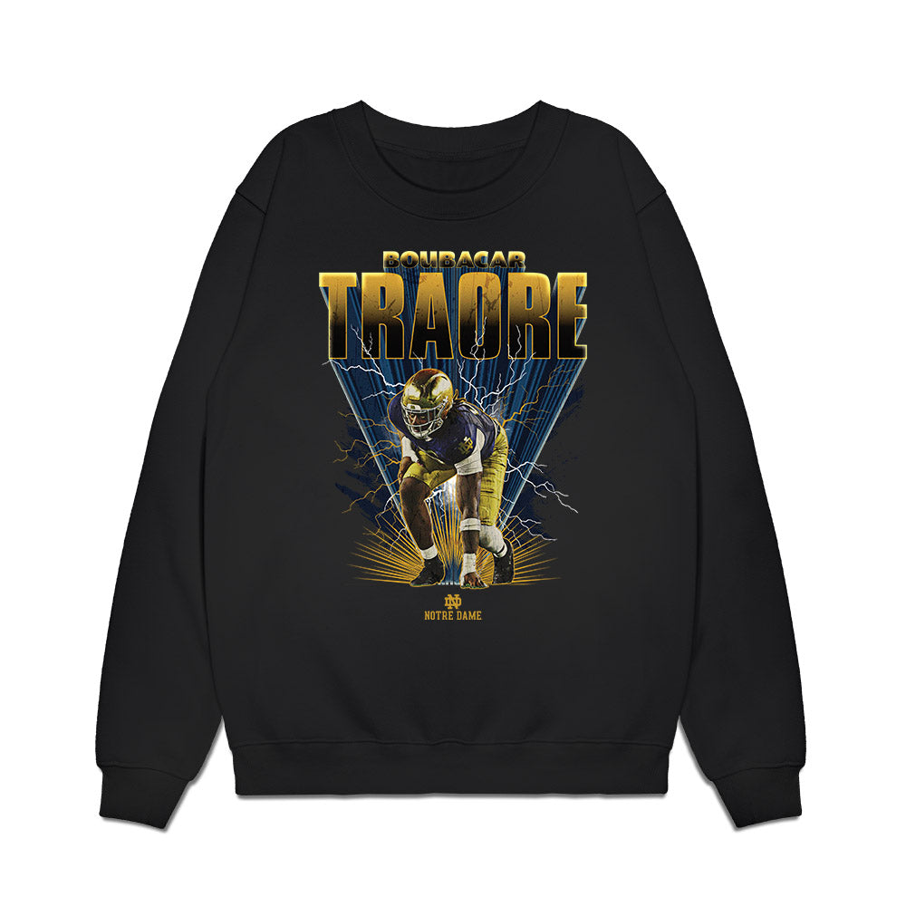 Notre Dame - NCAA Football : Boubacar Traore - Collage Premium Crewneck Sweatshirt-0